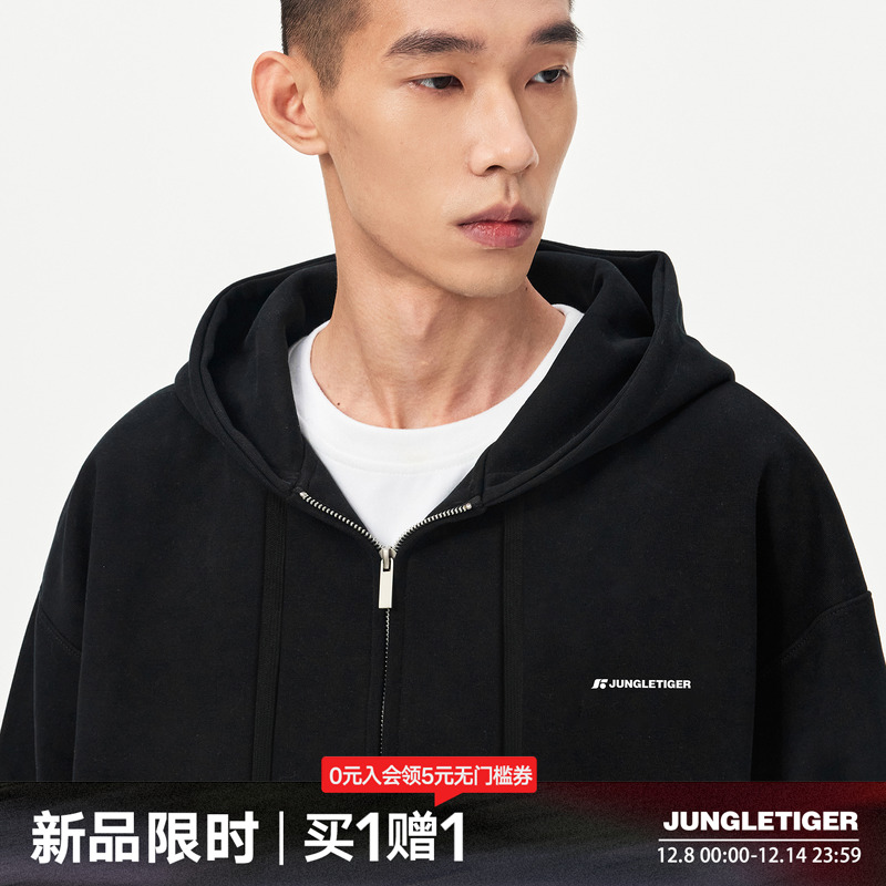 丛林老虎高街潮牌重磅连帽卫衣男