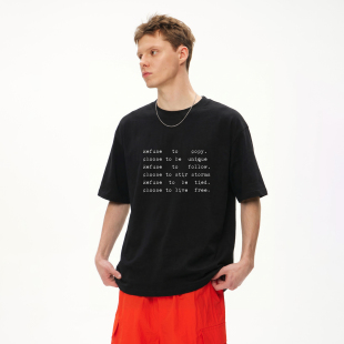 字母短袖 丛林老虎美式 t恤男女260g重磅纯棉打底衫 会员6折内购