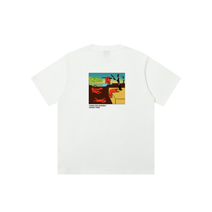 丛林老虎原创趣味插画短袖t恤男2026夏季街头涂鸦慵懒感纯棉半袖