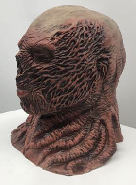 恐怖怪兽树妖维克纳全脸覆盖乳胶头套万圣节派对道具手工制作