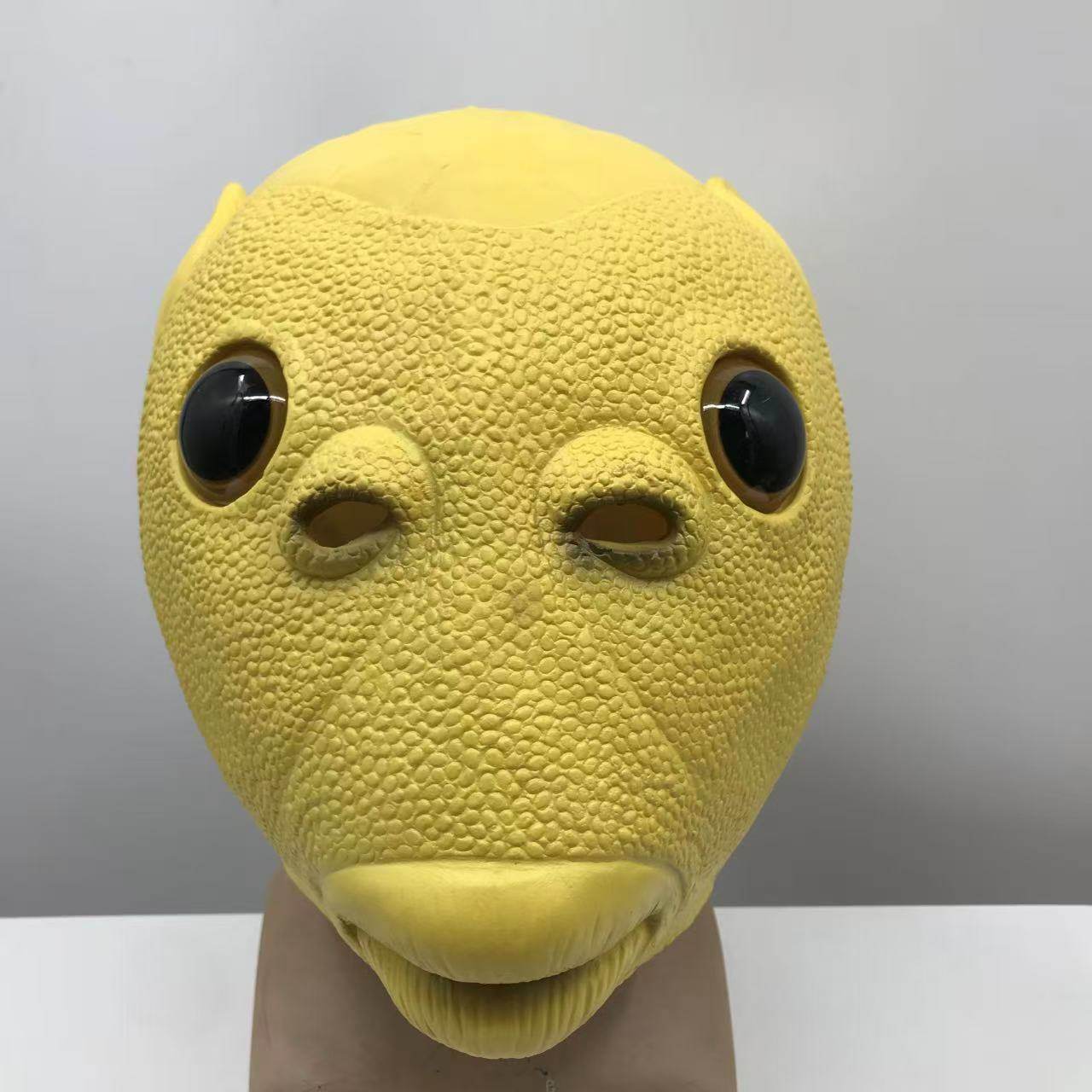 万圣节搞笑怪怪鱼乳胶动物头套