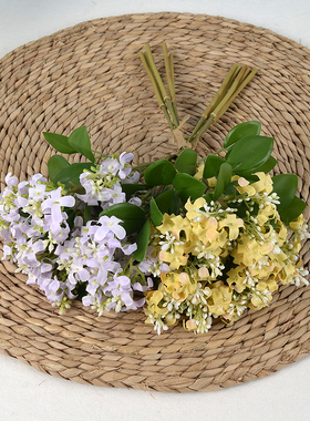 室内绢花室内天津丁香花单束包邮