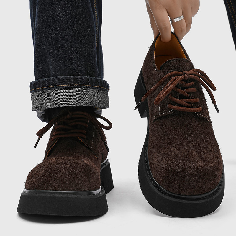 cleanfit米奇德比鞋男款真皮厚底增高大头鞋复古工装休闲通勤皮鞋,流行男鞋,休闲皮鞋,淘宝优惠券,粉丝福利购,淘宝优惠卷