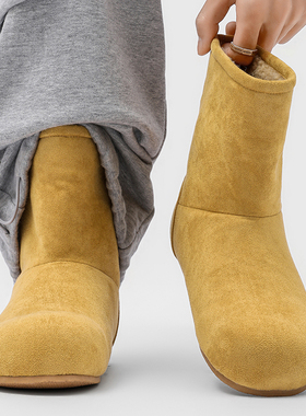 雪地靴男女冬季加绒户外保暖东北棉靴大头情侣勃肯切尔西靴大黄靴