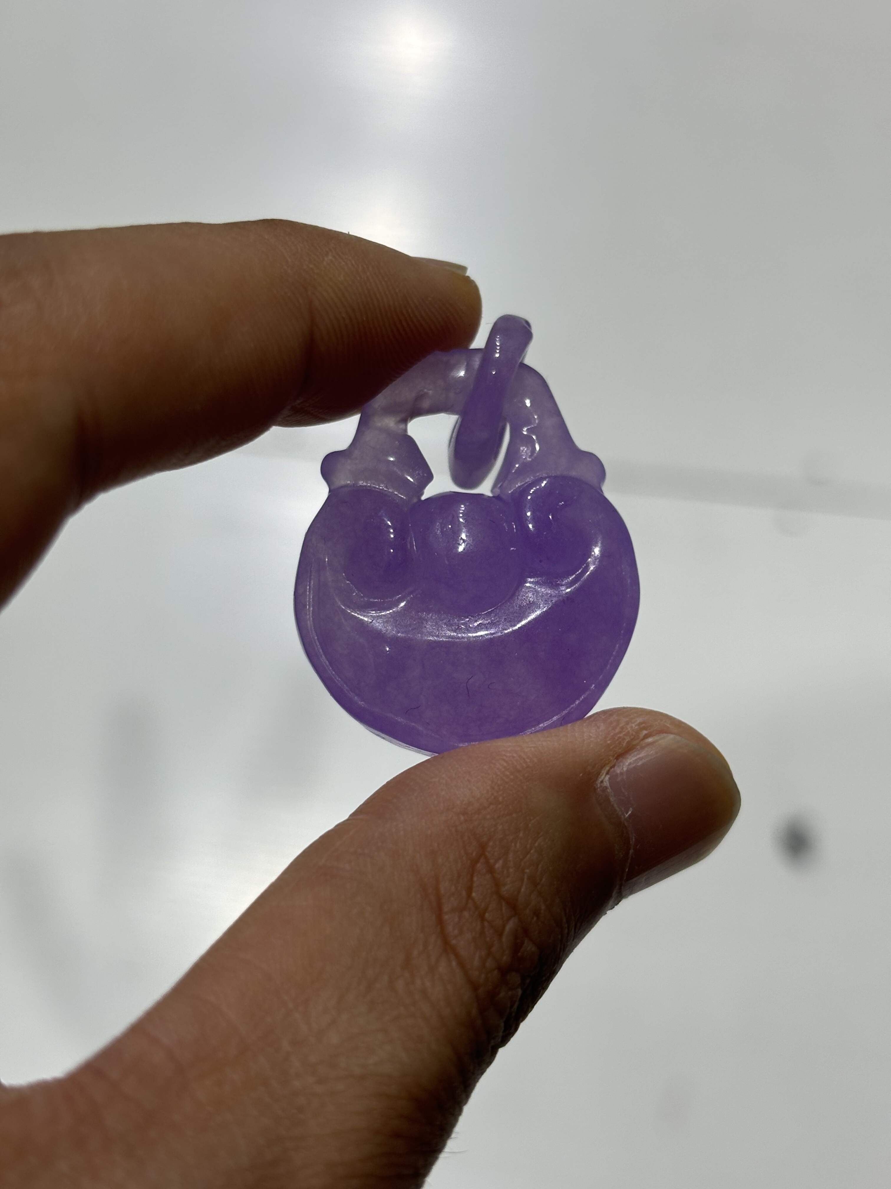 天然缅甸翡翠A货紫罗兰紫翡福袋玉石吊坠男女款冰种福袋挂件玉佩