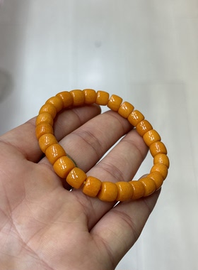 天然缅甸翡翠手串直切男女款冰种招财纳福转运老矿鸡油黄翡手链