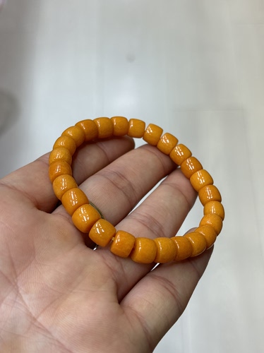 天然缅甸翡翠手串直切男女款冰种招财纳福转运老矿鸡油黄翡手链