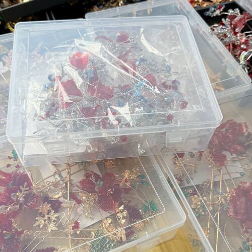 古风发簪收纳盒子妆奁盒发钗簪子发饰复古首饰杂物储物盒展示盒