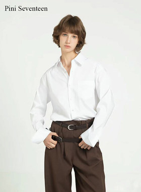 【PINI 17长期主义】SS25 经典匹马棉长期主义白色衬衫女