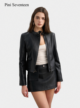 【PINI 17长期主义】AW25 显瘦朋克皮衣外套