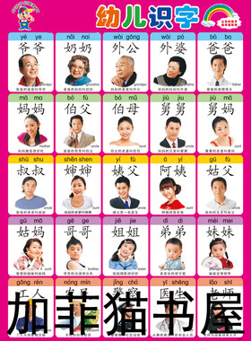 无声单面撕不烂认识人物关系挂图