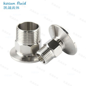 卡盘六角管外螺纹丝扣外牙 接头卡箍式 不锈钢304 316卫生级快装