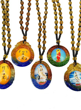 旅游热卖琉璃佛项链毛衣链