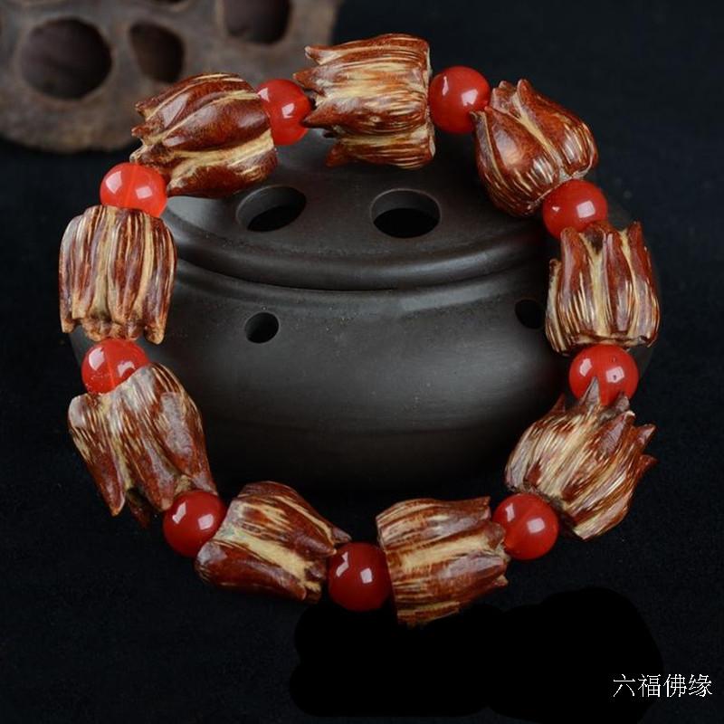 正宗滴血莲花菩提子手串菠萝磨盘