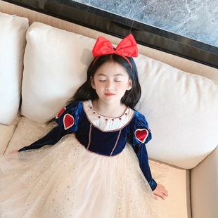 Kids Girls Princess Dresses Snow white dress costume winter