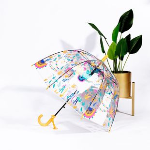 kids umbrella transparent semi automatic baby girl cartoon