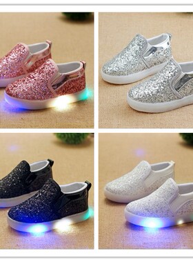 antumn kids shoes girls boy baby flat fashion children bling