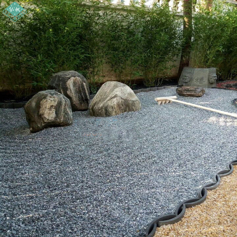日式庭院枯山水造景沙石天然灰色小石子碎石水洗石铺路面花园砾石