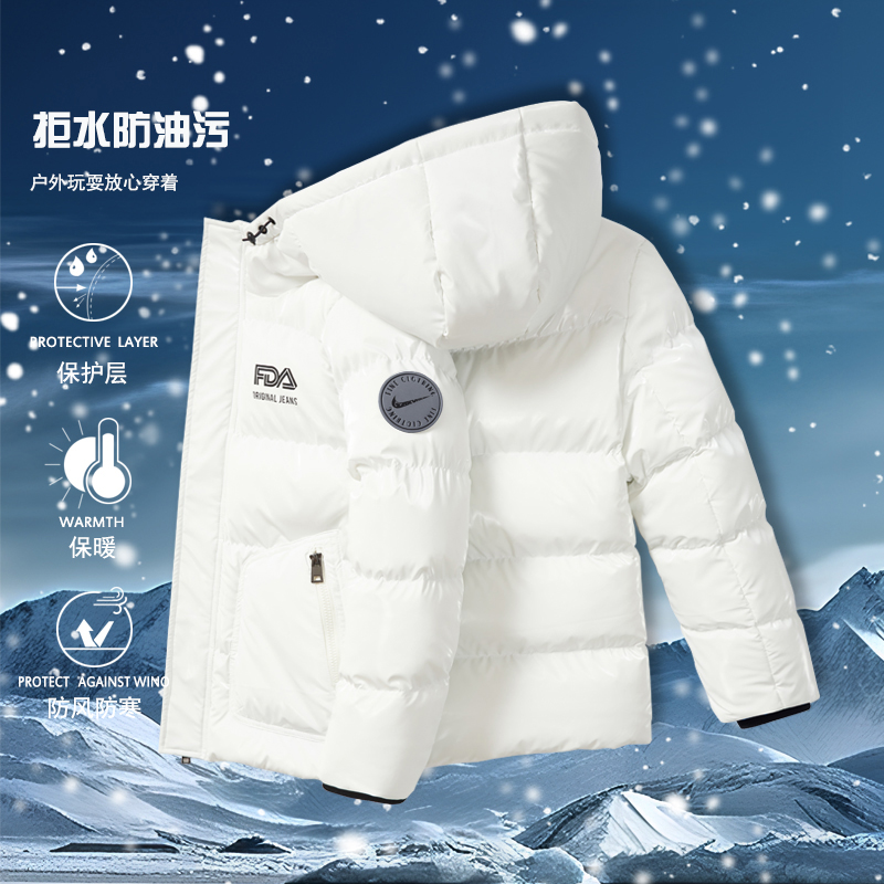 NK潮牌儿童羽绒服加厚保暖外套男