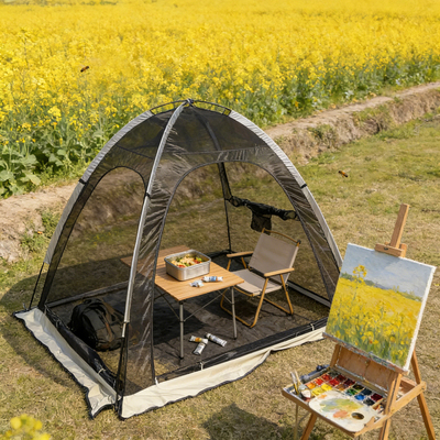 陌上花开露营看花防蚊虫网纱帐篷,双人蚊帐户外带娃游玩纱网帐篷