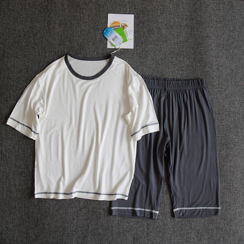 柔软七分款莫代尔儿童家居服套装