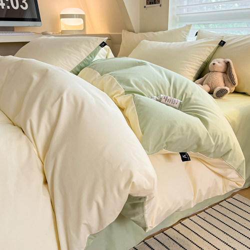 床上四件套100全棉亲肤ins奶油风