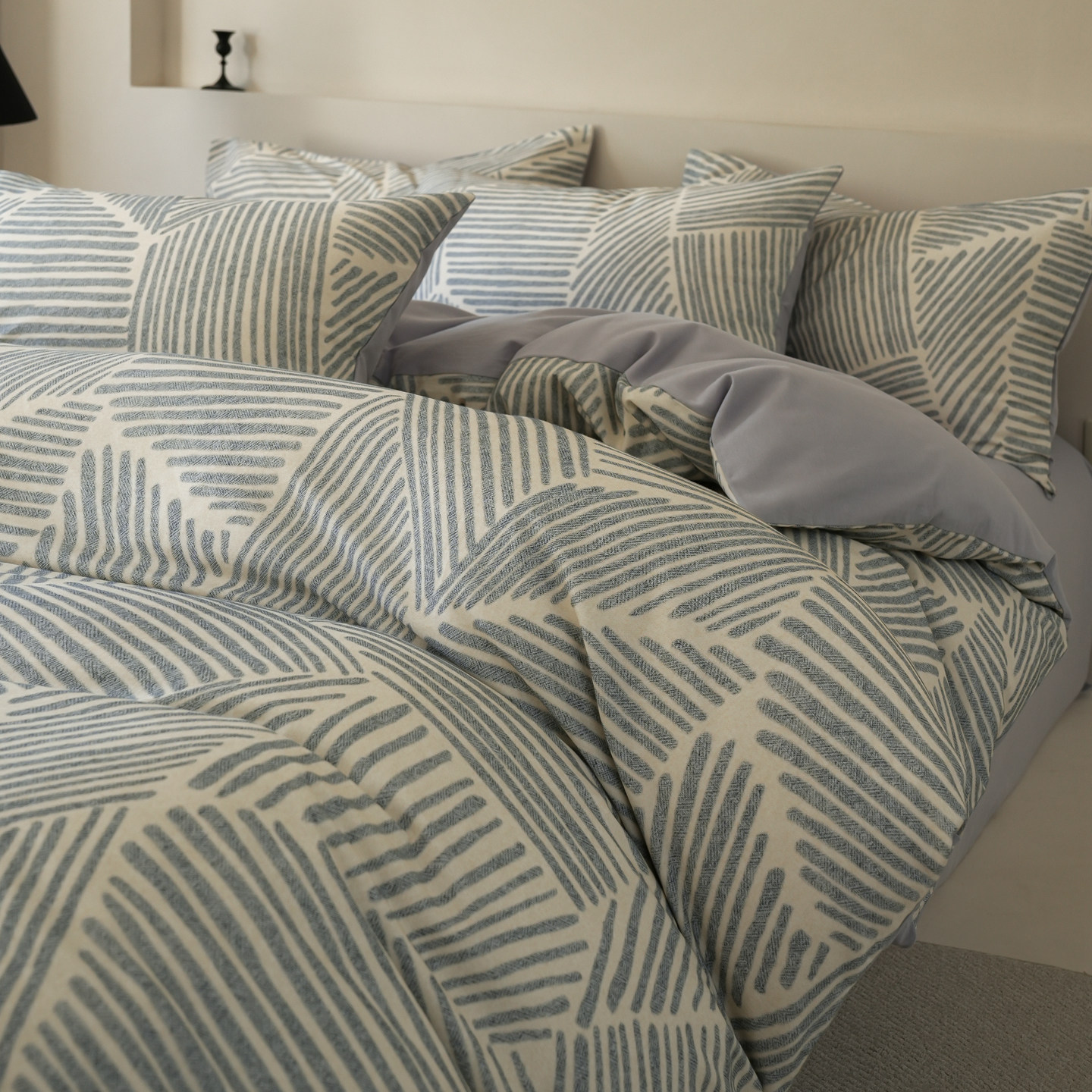 ins简约加厚磨毛四件套冬100全棉