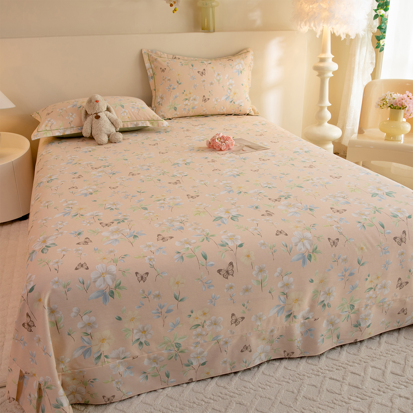 秋冬季100全棉加厚磨毛床单单件