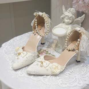 小妖静［花下情书］官配［温柔待约］花嫁鞋婚鞋18岁成人礼高跟鞋