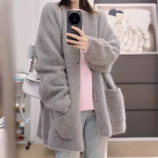 狐狸绒绵羊毛 江雪开衫 圆领‘小皮草’外套 现货 美洋MEIYANG