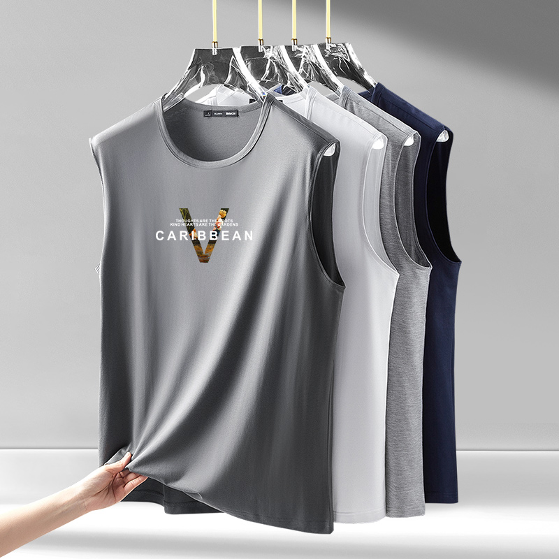 新款莫代尔棉宽肩夏季冰丝潮背心