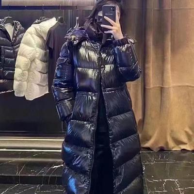 长款休闲白鹅绒过膝加厚羽绒服女