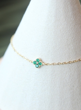 925纯银18k祖母绿锆石手链价款