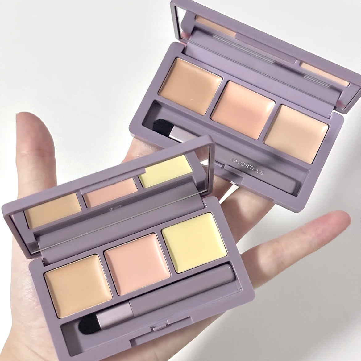 尔木萄三色遮瑕膏遮暇盘正品女遮黑眼圈斑点痘印纹身脸部修容提亮