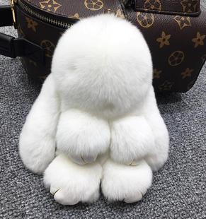 韩国萌兔玩偶小兔子毛绒玩具长毛兔挂饰垂耳兔公仔小白兔书包挂件