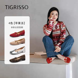 不累脚单鞋 玛丽珍芭蕾平底鞋 女 苹果派蹀愫小红鞋 沈月陈都灵同款
