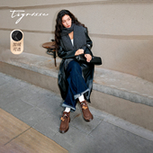 沈月同款 西高地蹀愫25秋冬新袋鼠鞋 大黄靴增高4.5马丁靴加绒女靴