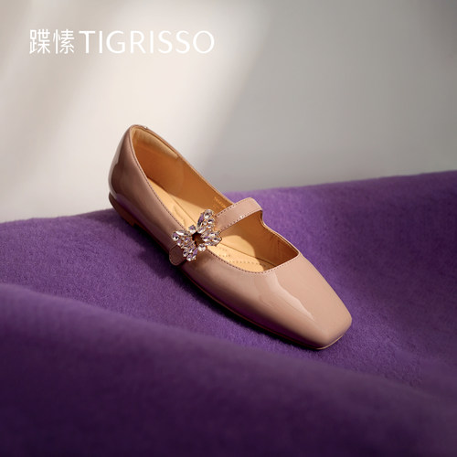 莎莎苏蝴蝶玛丽珍鞋软底单鞋