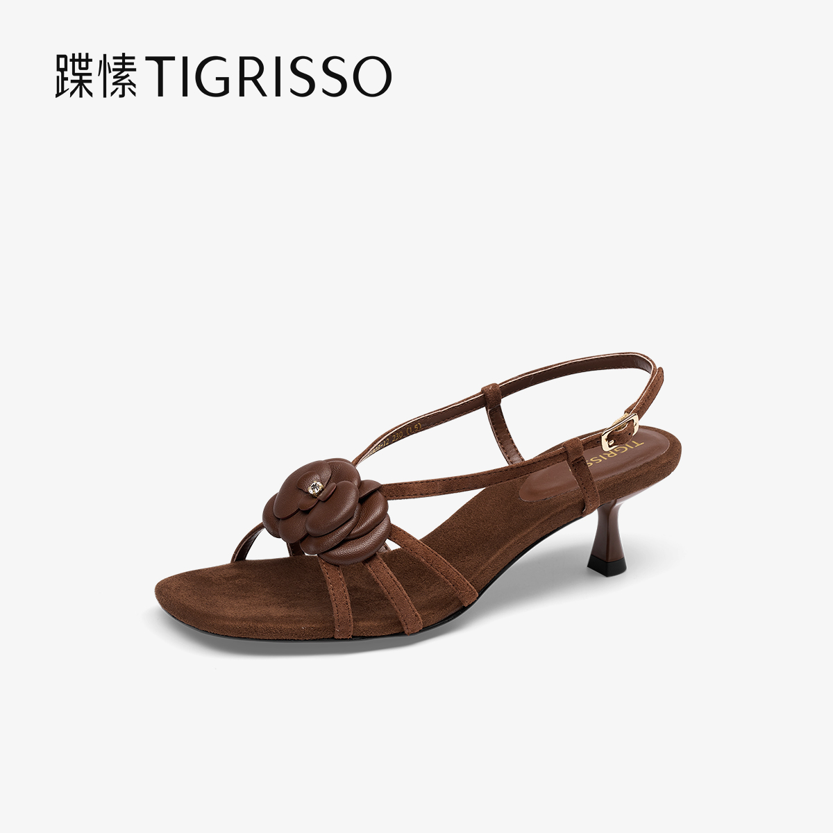 山茶花蹀愫2025年夏季新款露趾细跟时装凉鞋高跟鞋TA65303-12