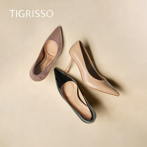 蹀愫多巴胺优雅尖头单鞋高跟鞋