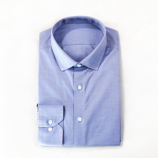 凡客诚品男长袖衬衫修身日式吉国武高支纯棉免烫小方领衬衫
