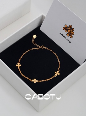 迷你桂花手链·通体925纯银镀金·原创设计小众高级气质百搭时尚