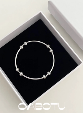 纯银天然珍珠弹力手镯·小众设计精致时髦闺蜜礼物手环