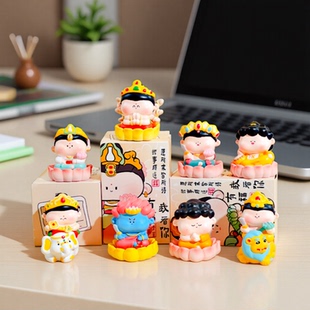 【十二生肖萌佛守护】普贤文殊菩萨桌面摆件办公室马年本命年礼物