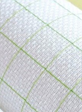 胡丽丽十字绣●11/14CT纯棉免画格子抽丝绣布 白/黑色 45*75厘米