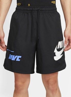 Nike NSW SPE+ 男子大LOGO 梭织系带运动休闲透气短裤 DM6880-010