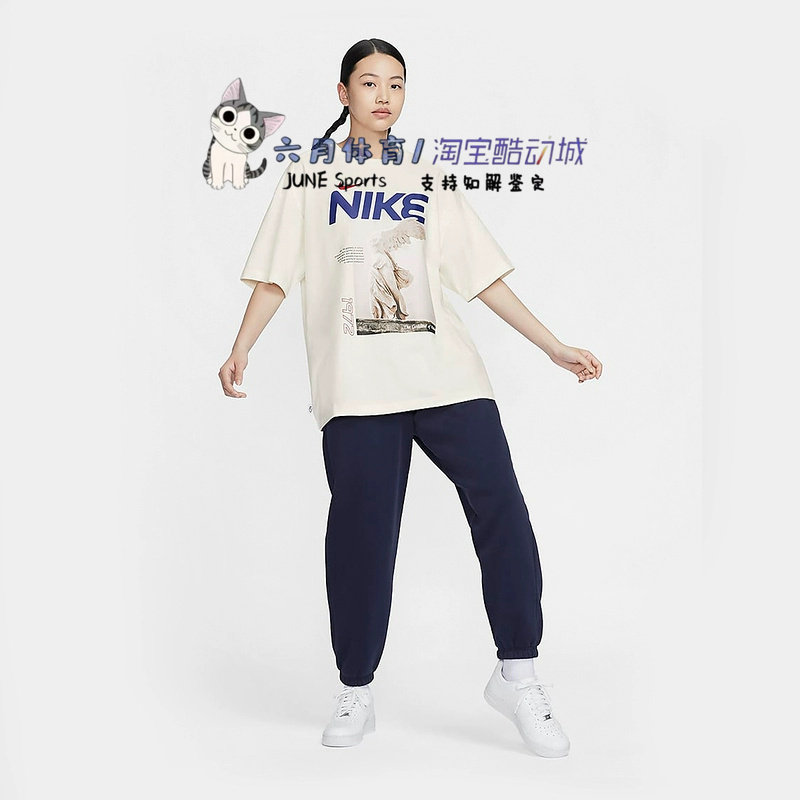 Nike耐克短袖女夏季新款运动休闲图案印花宽松 T恤HF6292-133,运动服/休闲服装,运动T恤,淘宝优惠券,粉丝福利购,淘宝优惠卷