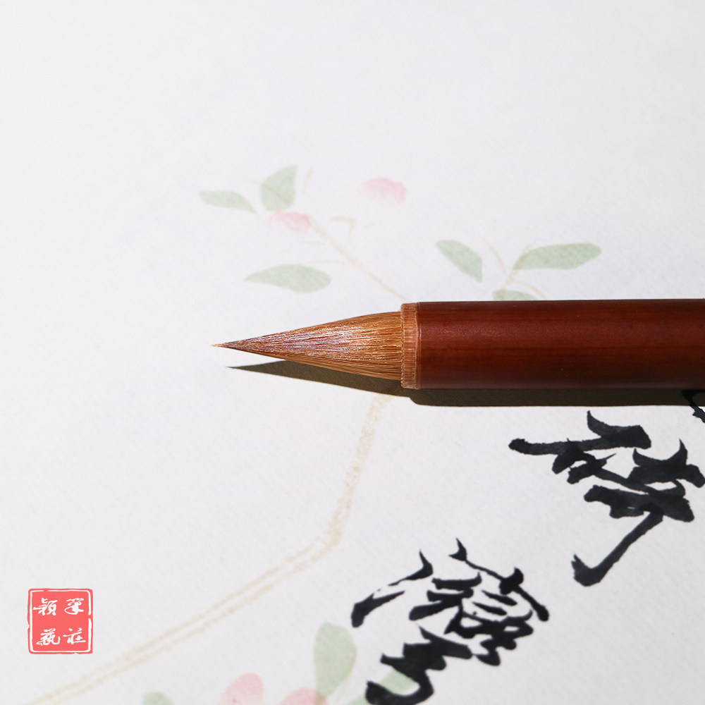 庄鸡距蒜头小楷毛笔烤红杆纯狼毫图片