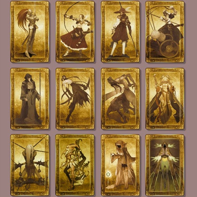 FGO英灵fate梅林saber黑贞德游戏周边水晶卡贴学生饭卡贴纸收纳盒