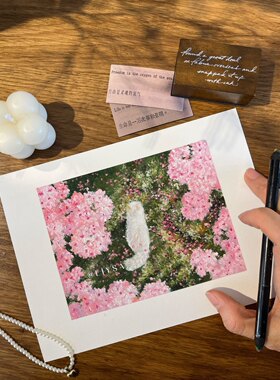 【纯手绘油画棒】ins风客厅装饰画原创小众艺术卧室肌理画春天16K